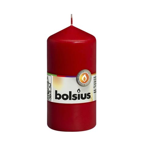 Bolsius Red Pillar Candle 12cm x 6cm  £3.14