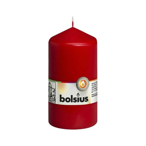 Bolsius Red Pillar Candle 13cm x 7cm  £4.49