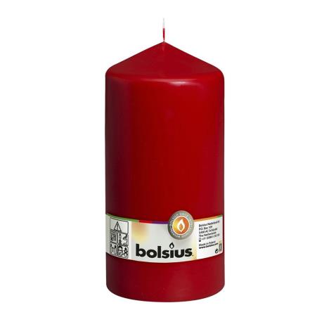 Bolsius Red Pillar Candle 20cm x 10cm  £9.89