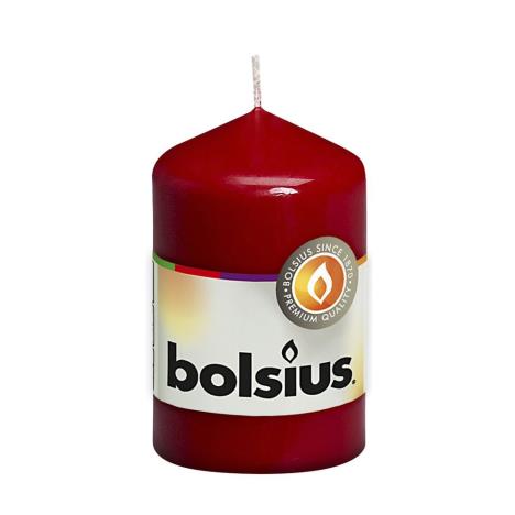 Bolsius Wine Red Pillar Candle 8cm x 5cm  £1.79