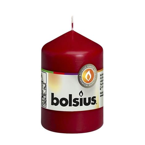 Bolsius Wine Red Pillar Candle 8cm x 6cm  £2.24