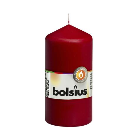 Bolsius Wine Red Pillar Candle 12cm x 6cm  £3.14