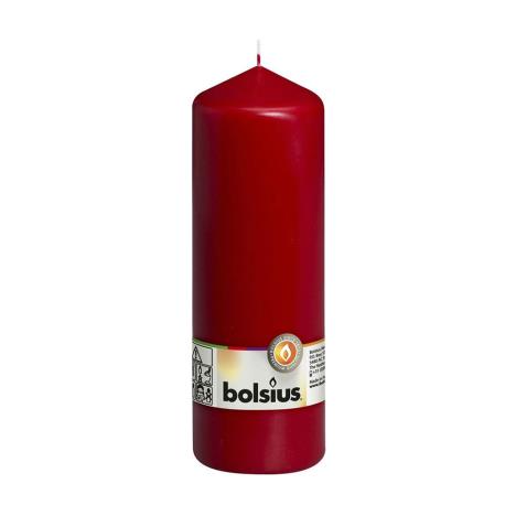 Bolsius Wine Red Pillar Candle 20cm x 7cm  £6.29