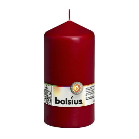 Bolsius Wine Red Pillar Candle 15cm x 8cm  £6.29