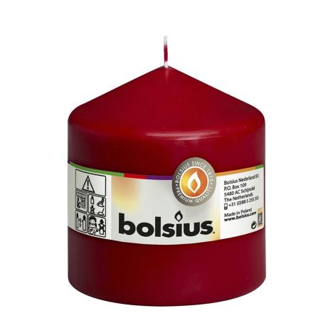 Bolsius Wine Red Pillar Candle 10cm x 10cm  £5.84