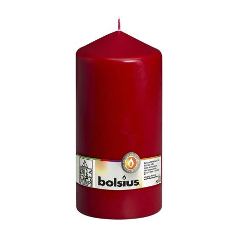 Bolsius Wine Red Pillar Candle 20cm x 10cm  £9.89