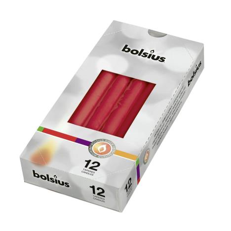 Bolsius Red Tapered Candle (Pack of 12)  £11.69