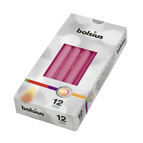 Bolsius Fuchsia Tapered Candle (Pack of 12)  £11.24