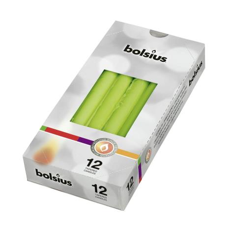 Bolsius Lime Tapered Candle (Pack of 12)  £11.24