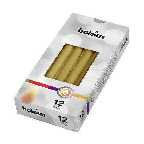 Bolsius Metallic Gold Tapered Candle (Pack of 12)  £11.69