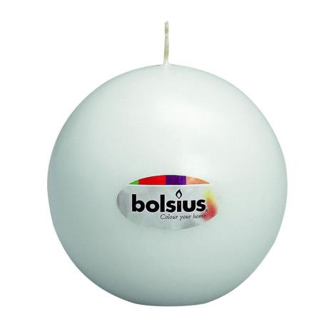 Bolsius White Ball Candle 7cm  £2.24