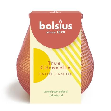 Bolsius True Citronella Coral Olympic Patio Light Candle  £6.29