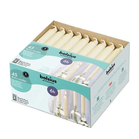 Bolsius Ivory Professional Bistro Candles 18cm (Pack of 45)  £26.99