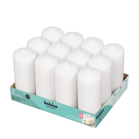 Bolsius White Professional Pillar Candle 17cm x 7cm (Pack of 12)  £44.99