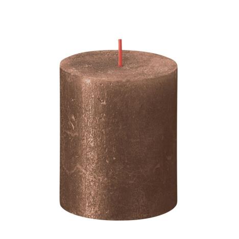 Bolsius Copper Rustic Shimmer Metallic Pillar Candle 8cm x 7cm  £5.39