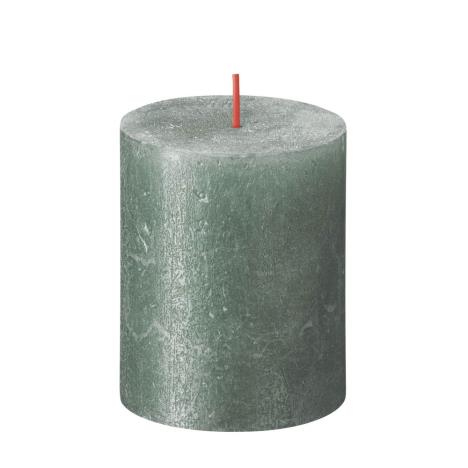 Bolsius Blue Rustic Shimmer Metallic Pillar Candle 8cm x 7cm  £5.39