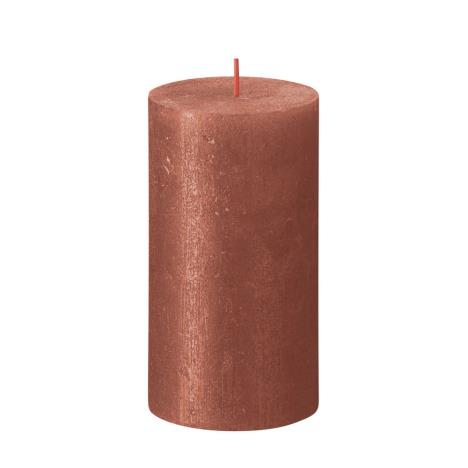 Bolsius Amber Rustic Shimmer Metallic Pillar Candle 13cm x 7cm  £6.74