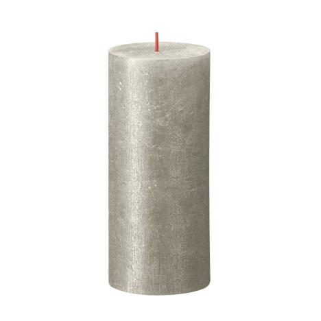 Bolsius Champagne Rustic Shimmer Metallic Pillar Candle 19cm x 7cm  £8.99