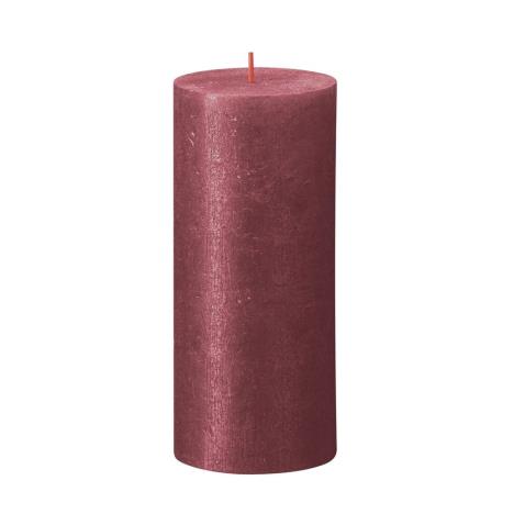 Bolsius Red Rustic Shimmer Metallic Pillar Candle 19cm x 7cm  £9.44