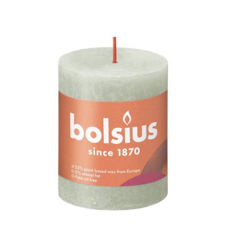 Bolsius Foggy Green Rustic Shine Pillar Candle 8cm x 7cm  £4.04