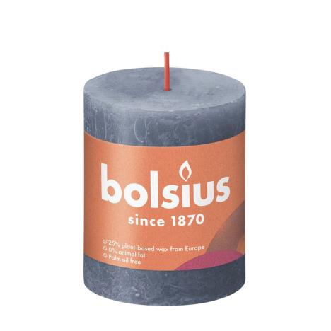 Bolsius Twilight Blue Rustic Shine Pillar Candle 8cm x 7cm  £4.04