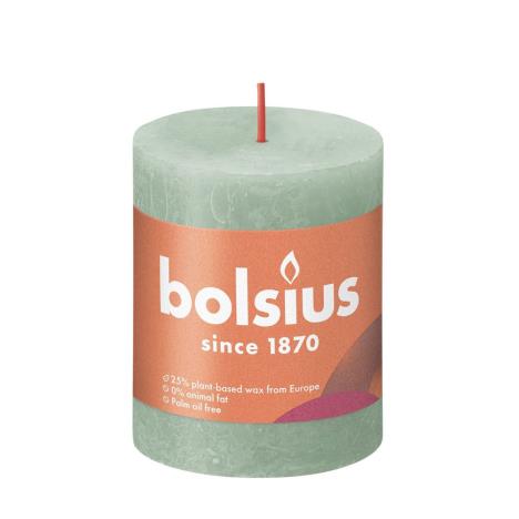 Bolsius Sage Green Rustic Shine Pillar Candle 8cm x 7cm  £3.59