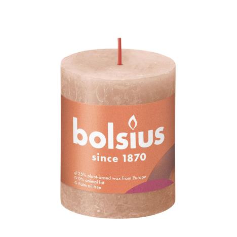 Bolsius Creamy Caramel Rustic Shine Pillar Candle 8cm x 7cm  £3.59