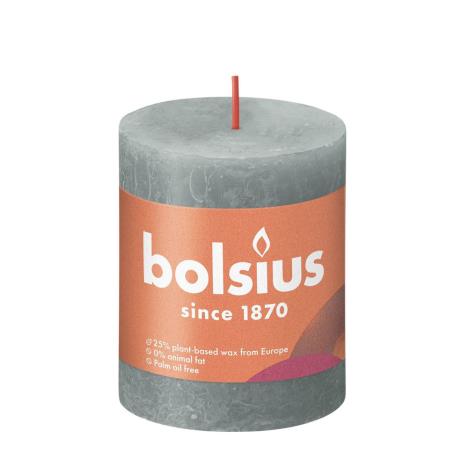 Bolsius Eucalyptus Green Rustic Shine Pillar Candle 8cm x 7cm  £4.04