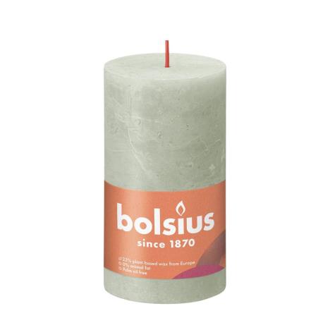 Bolsius Foggy Green Rustic Shine Pillar Candle 13cm x 7cm  £6.29