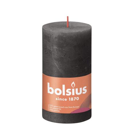 Bolsius Stormy Grey Rustic Shine Pillar Candle 13cm x 7cm  £6.29