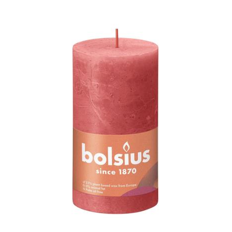 Bolsius Blossom Pink Rustic Shine Pillar Candle 13cm x 7cm  £6.29