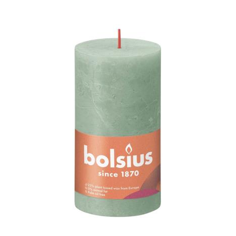 Bolsius Sage Green Rustic Shine Pillar Candle 13cm x 7cm  £5.39