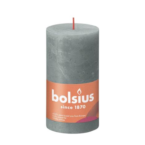 Bolsius Eucalyptus Green Rustic Shine Pillar Candle 13cm x 7cm  £6.29