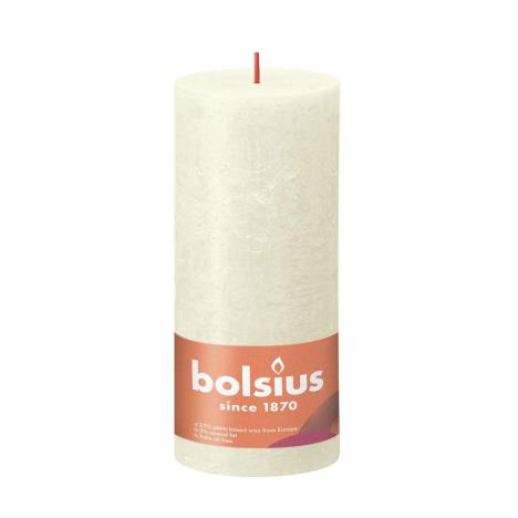 Bolsius Soft & Pearl Rustic Shine Pillar Candle 19cm x 7cm  £8.99