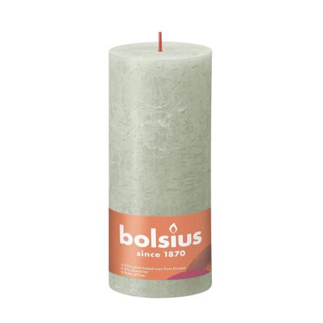 Bolsius Foggy Green Rustic Shine Pillar Candle 19cm x 7cm  £8.99