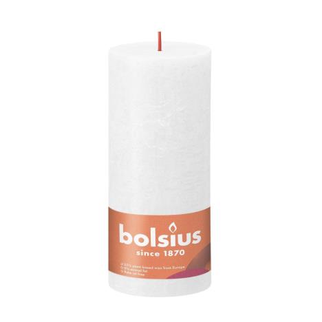 Bolsius Cloudy White Rustic Shine Pillar Candle 19cm x 7cm  £8.99