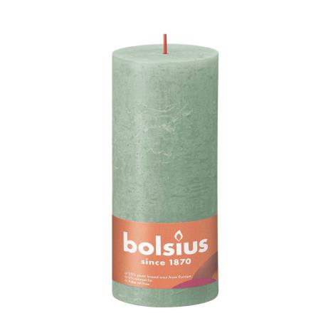 Bolsius Sage Green Rustic Shine Pillar Candle 19cm x 7cm  £7.19