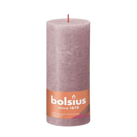 Bolsius Ash Rose Rustic Shine Pillar Candle 19cm x 7cm  £8.99