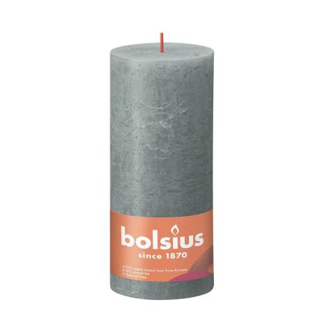 Bolsius Eucalyptus Green Rustic Shine Pillar Candle 19cm x 7cm  £7.89