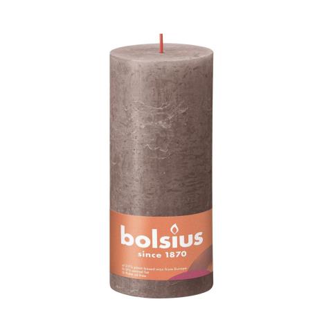 Bolsius Rustic Taupe Rustic Shine Pillar Candle 19cm x 7cm  £8.99