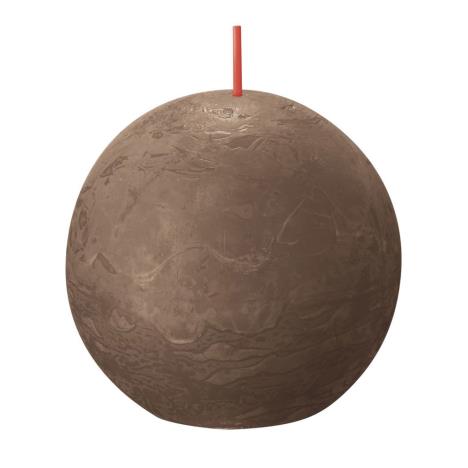 Bolsius Suede Brown Rustic Ball Candle 8cm  £4.94