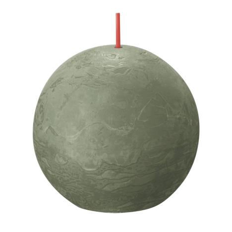 Bolsius Fresh Olive Rustic Ball Candle 8cm  £5.84