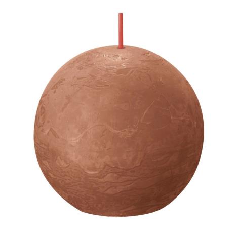 Bolsius Rusty Pink Rustic Ball Candle 8cm  £4.94