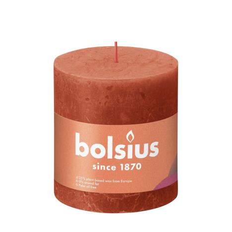 Bolsius Earthy Orange Rustic Shine Pillar Candle 10cm x 10cm  £10.34