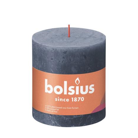 Bolsius Twilight Blue Rustic Shine Pillar Candle 10cm x 10cm  £10.34