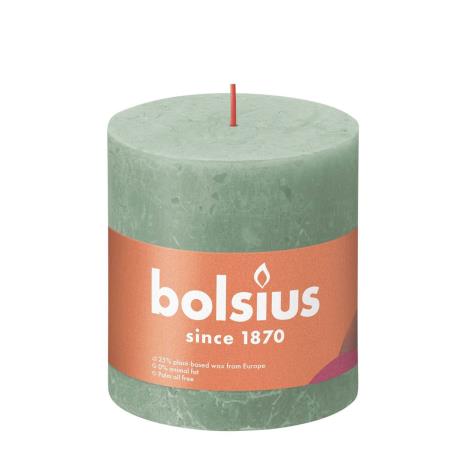 Bolsius Sage Green Rustic Shine Pillar Candle 10cm x 10cm  £8.54