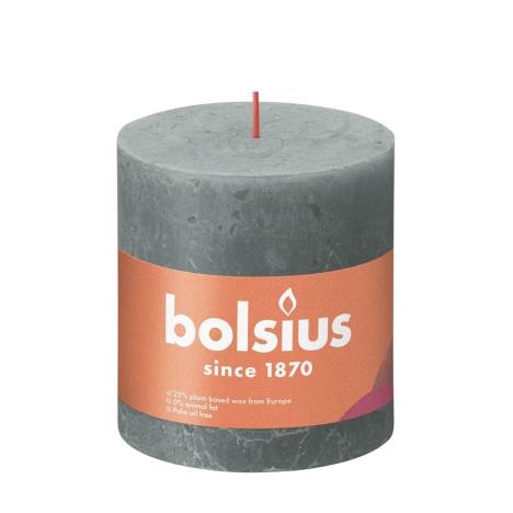 Bolsius Eucalyptus Green Rustic Shine Pillar Candle 10cm x 10cm  £10.34