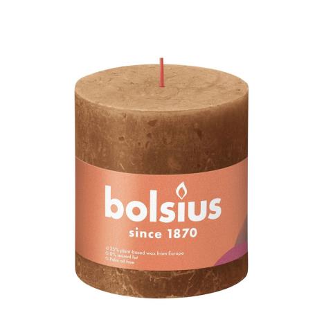 Bolsius Spice Brown Rustic Shine Pillar Candle 10cm x 10cm  £10.34