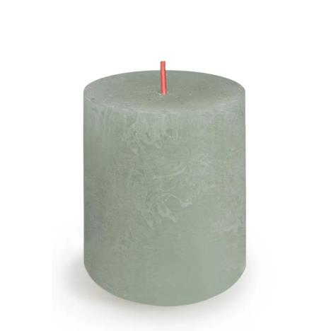 Bolsius Jade Green Rustic Shine Pillar Candle 8cm x 7cm  £4.04