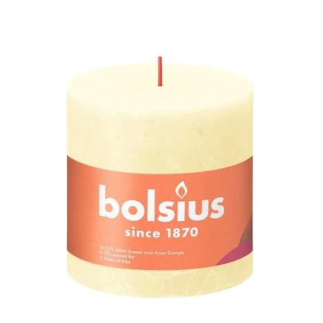 Bolsius Butter Yellow Rustic Shine Pillar Candle 10cm x 10cm  £10.34